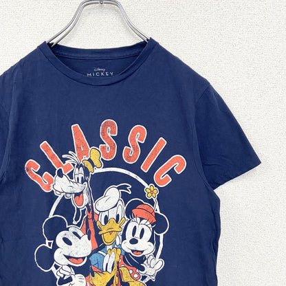 古着 used　Disney ディズニー　半袖ビックプリントTシャツ　キャラクター　クラシック　クルーネック　レトロ　Sサイズ