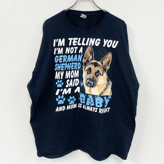 FRUIT OF THE LOOM　フルーツオブザルーム　半袖アニマルTシャツ　犬　黒　ブラック　3XLサイズ