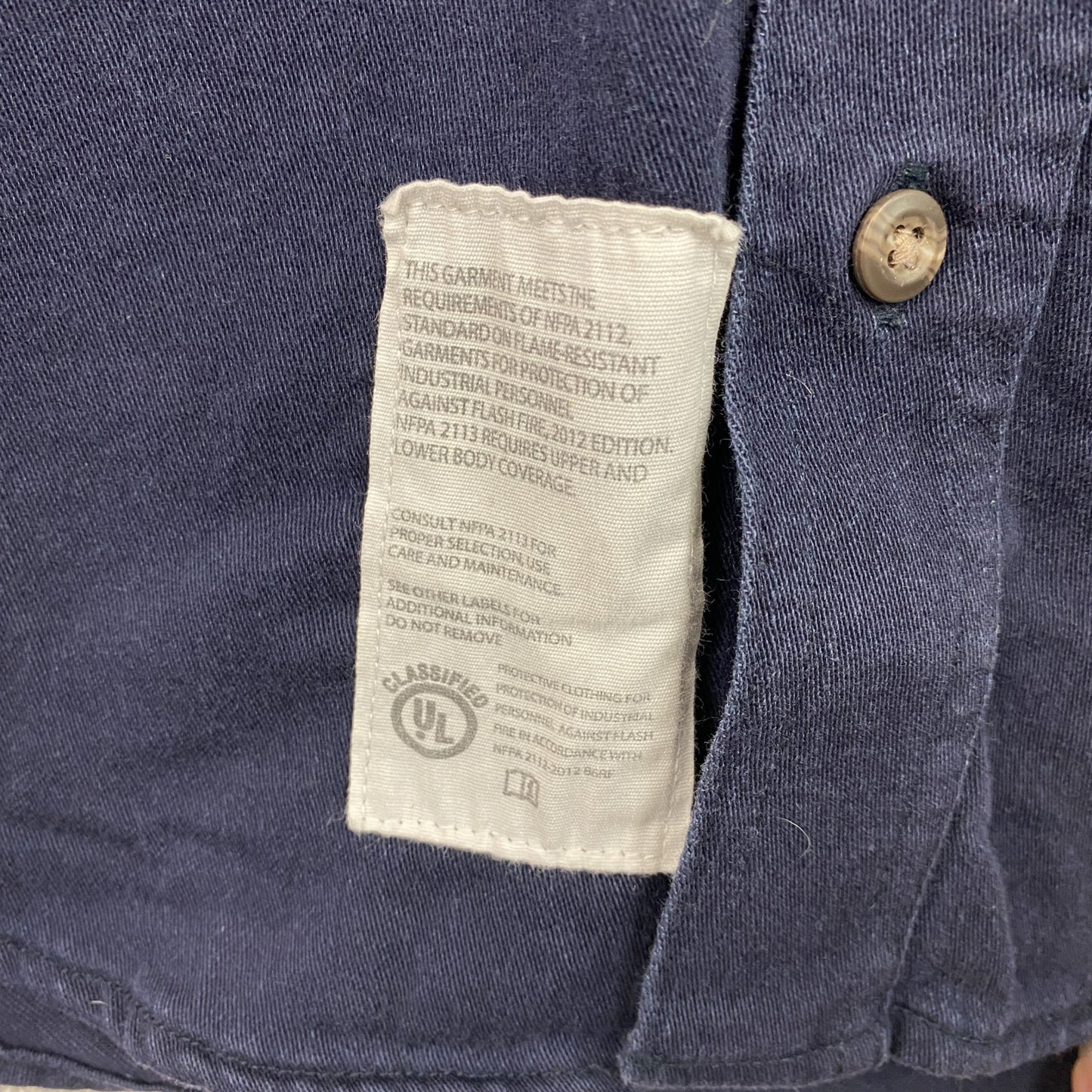 Carhartt　カーハート　長袖ワークシャツ　ボタンダウンシャツ　ワッペンカスタム　紺　ネイビー　Ｍサイズ