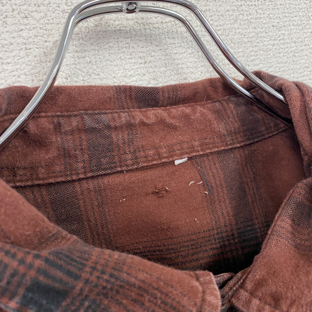 Carhartt　カーハート　長袖ネルシャツ　チェックシャツ　ダブルポケットシャツ　茶色　ブラウン　XLサイズ