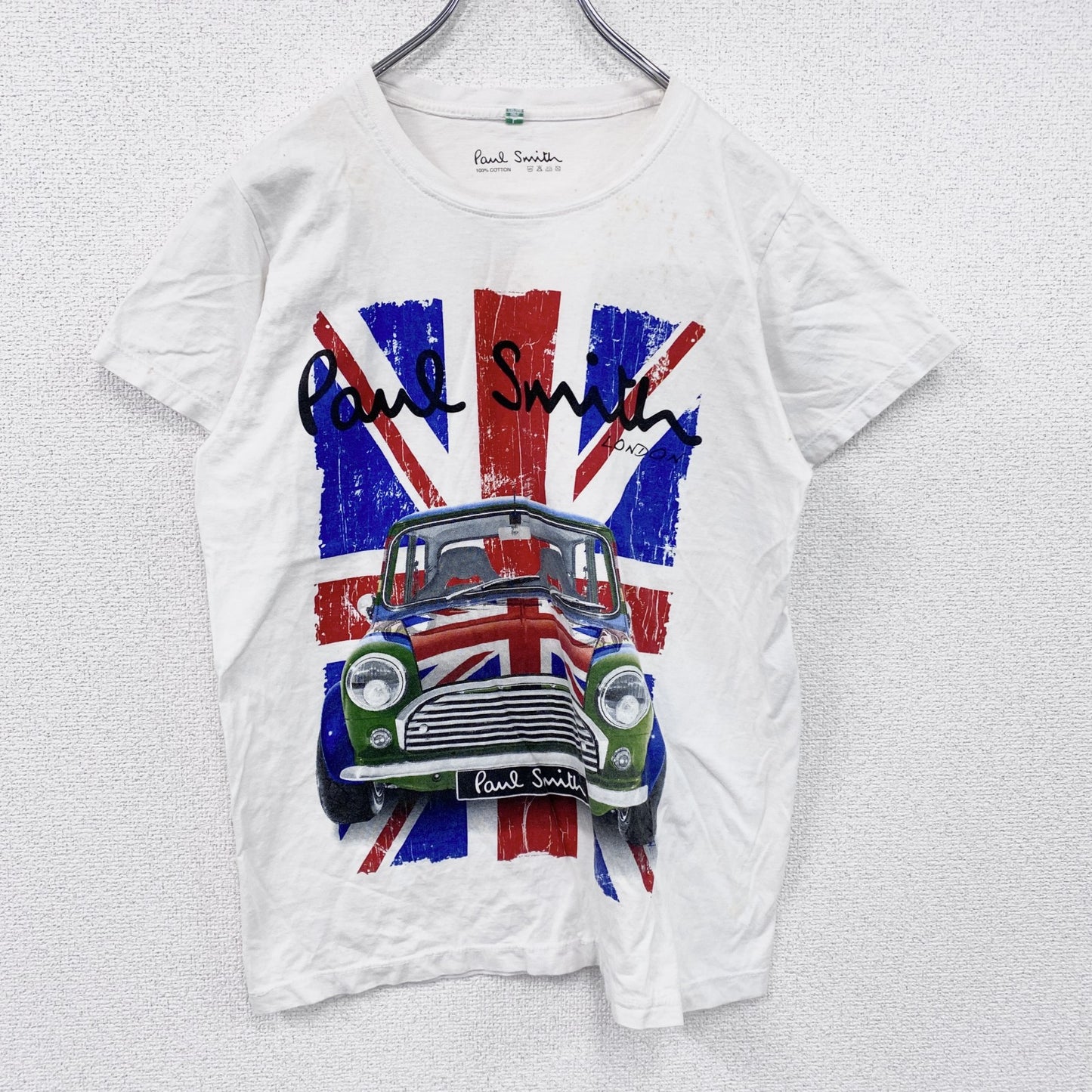 Paul Smith　ポール・スミス　半袖プリントTシャツ　ユニオンジャック　白　ホワイト　Lサイズ