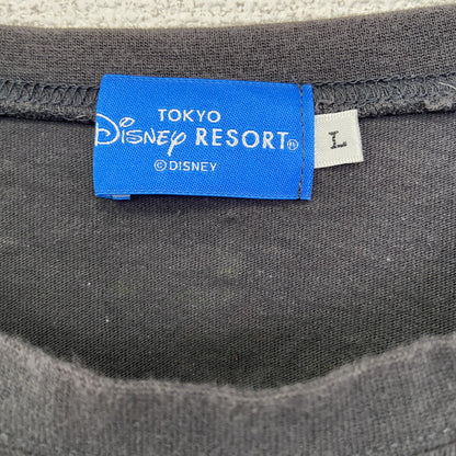 古着 used　Disney　ディズニー　半袖プリントTシャツ　東京ディズニーリゾート　ハロウィン　クルーネック　グレー　Lサイズ