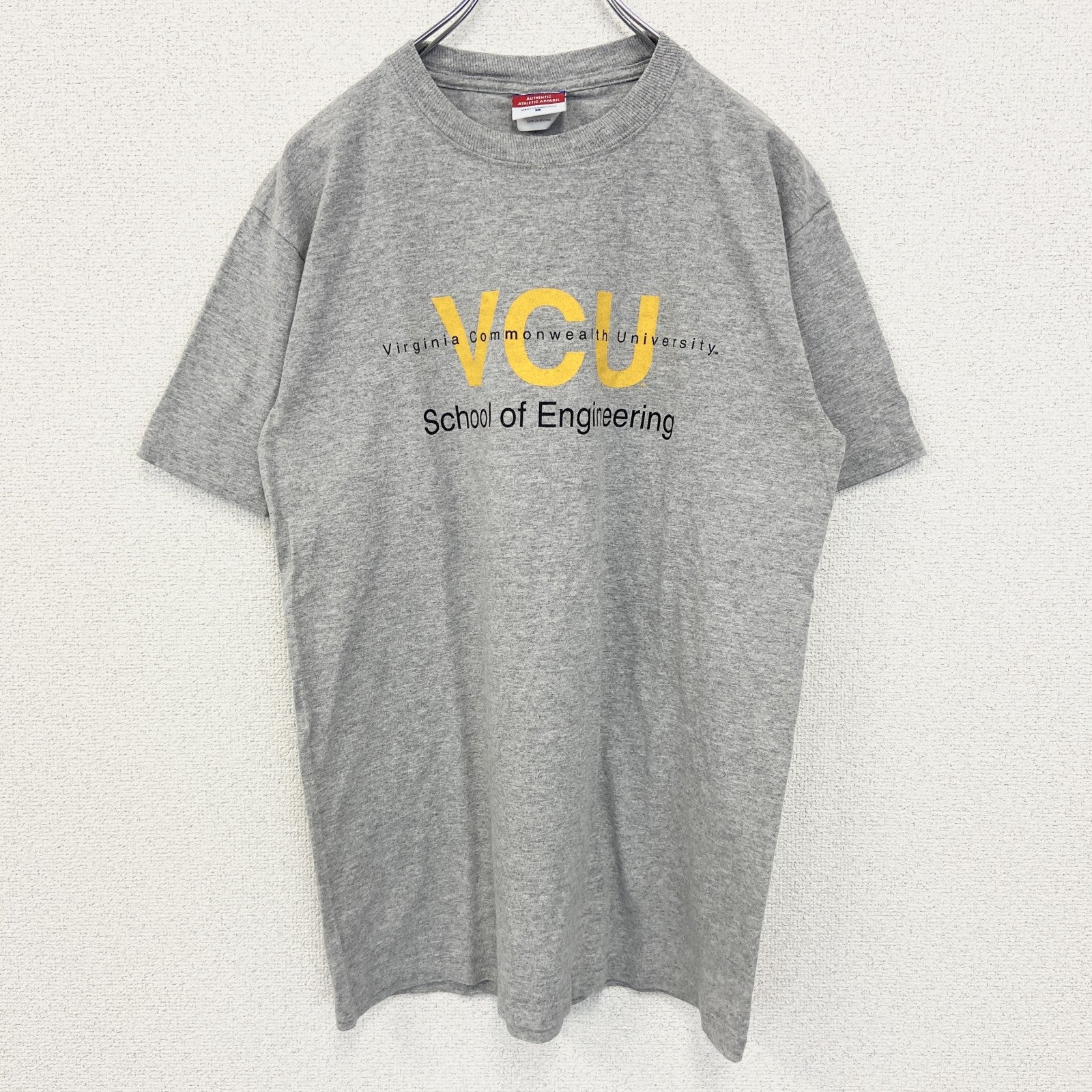 古着 used　champion チャンピオン　半袖カレッジTシャツ　バージニア コモンウェルス大学　グレー　カジュアル　Mサイズ
