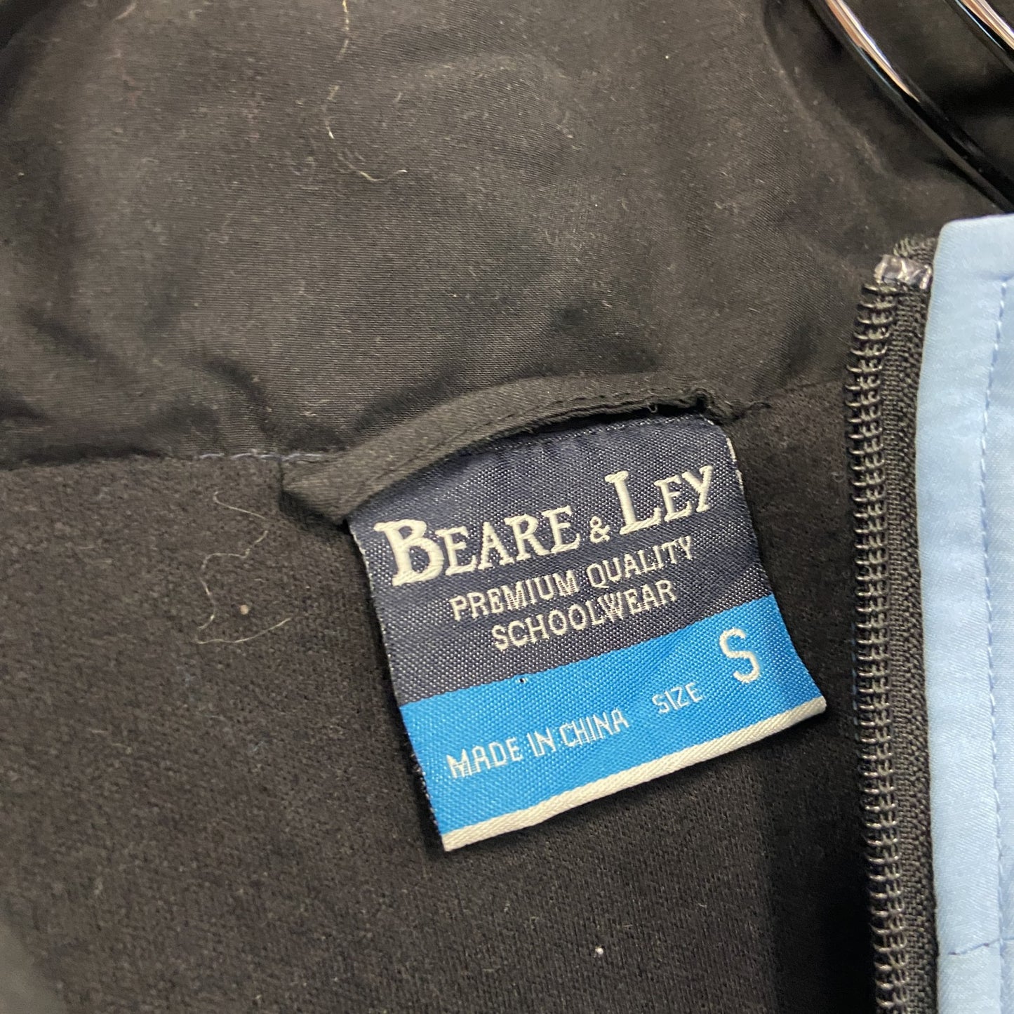 BEARE&LEY　フルジップジャケット　ドローコード　水色　ライトブルー　Sサイズ