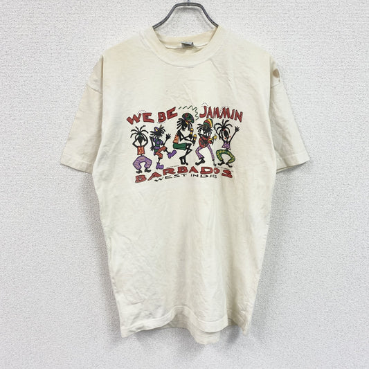 90s　Ganzee　半袖スーベニアTシャツ　ジャマイカ　ヴィンテージ　白　ホワイト　Lサイズ
