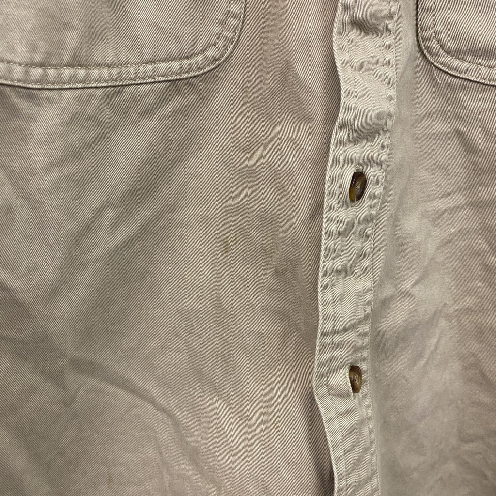 Carhartt　カーハート　長袖ワークシャツ　ボタンダウンシャツ　ダブルポケットシャツ　ベージュ　Sサイズ