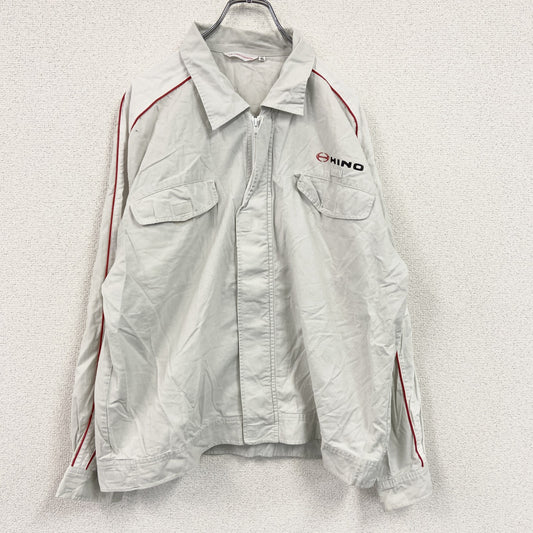 TB UNIFASHION　HINO　日野自動車　ワークジャケット　ライトグレー　4Lサイズ
