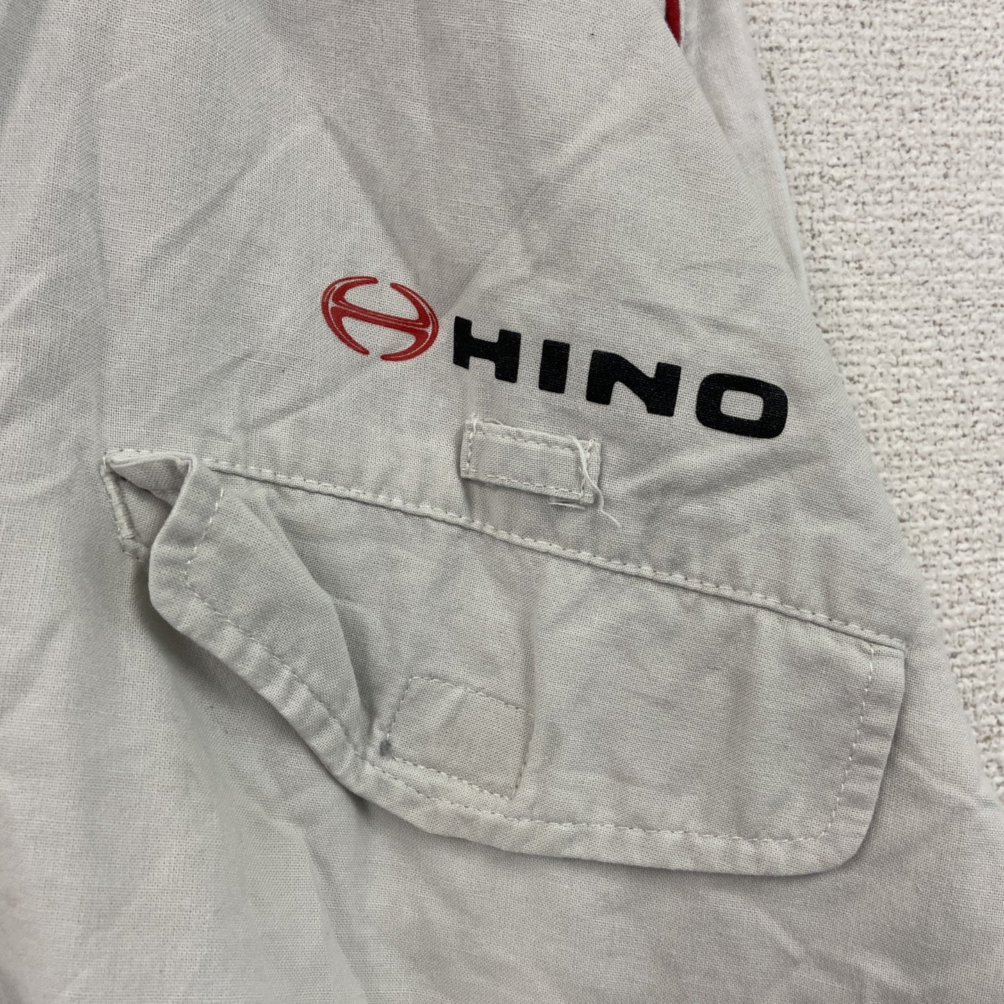 TB UNIFASHION　HINO　日野自動車　ワークジャケット　比翼仕立て　フラップポケット　ライトグレー　4Lサイズ