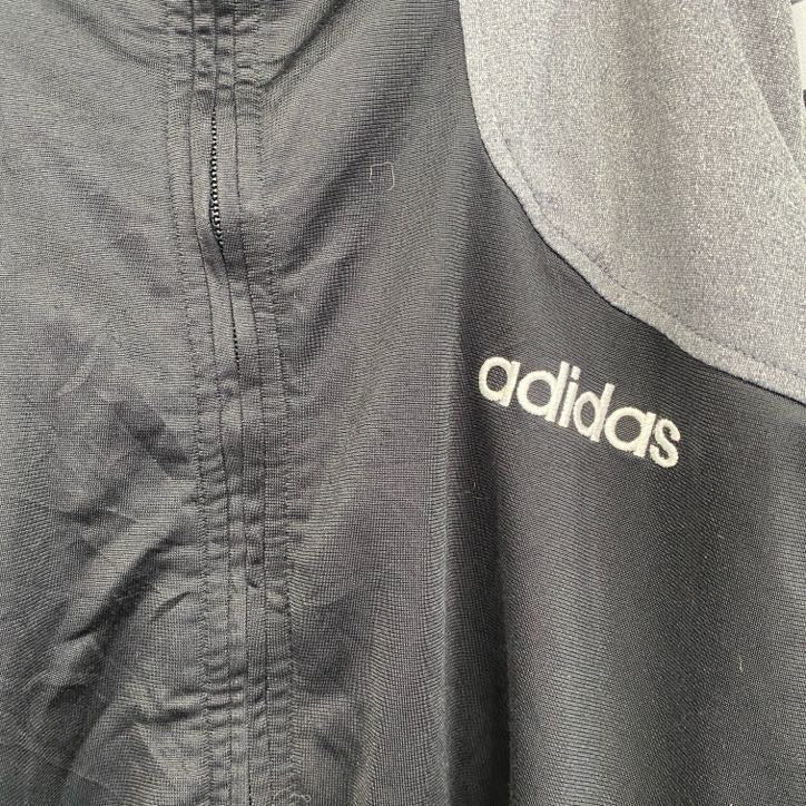 90s　adidas　アディダス　トラックジャケット/ジャージ　ヴィンテージ　黒　ブラック　Lサイズ