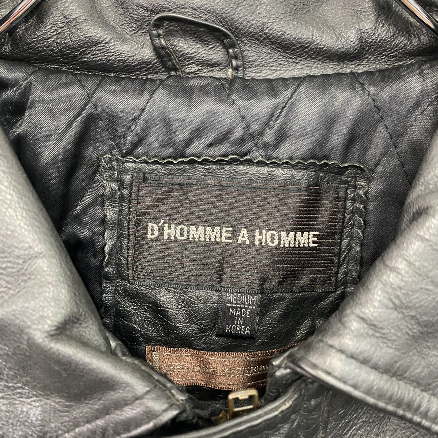 D'HOMME A HOMME　ドムアオム　レザージャケット/レザーコート　黒　ブラック　Mサイズ