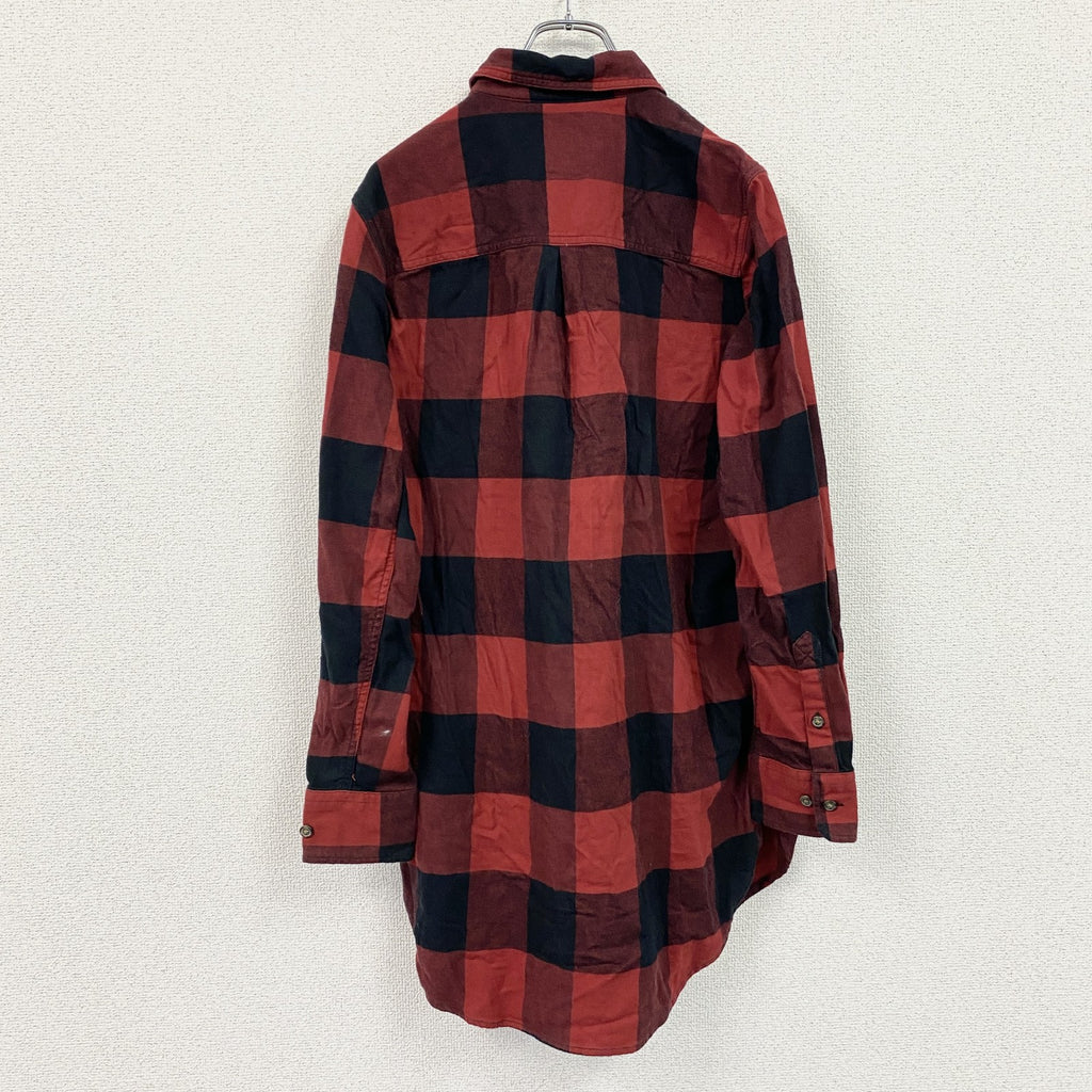 Carhartt　カーハート　長袖ネルシャツワンピース　バッファローチェック　ポケット付　赤　レッド　Ｍサイズ