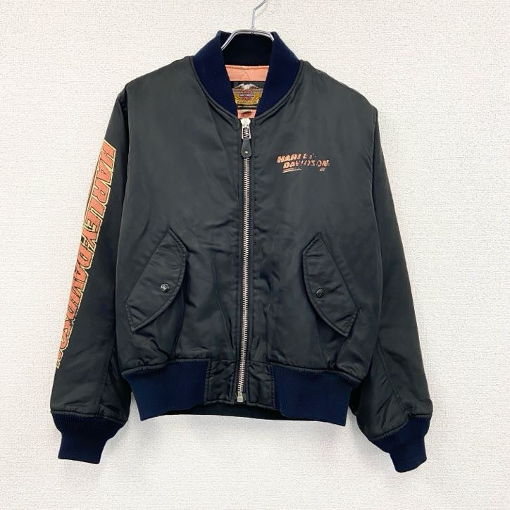 HARLEY DAVIDSON　ハーレーダビッドソン　MA-1タイプ　ナイロンジャケット　黒　ブラック　Mサイズ