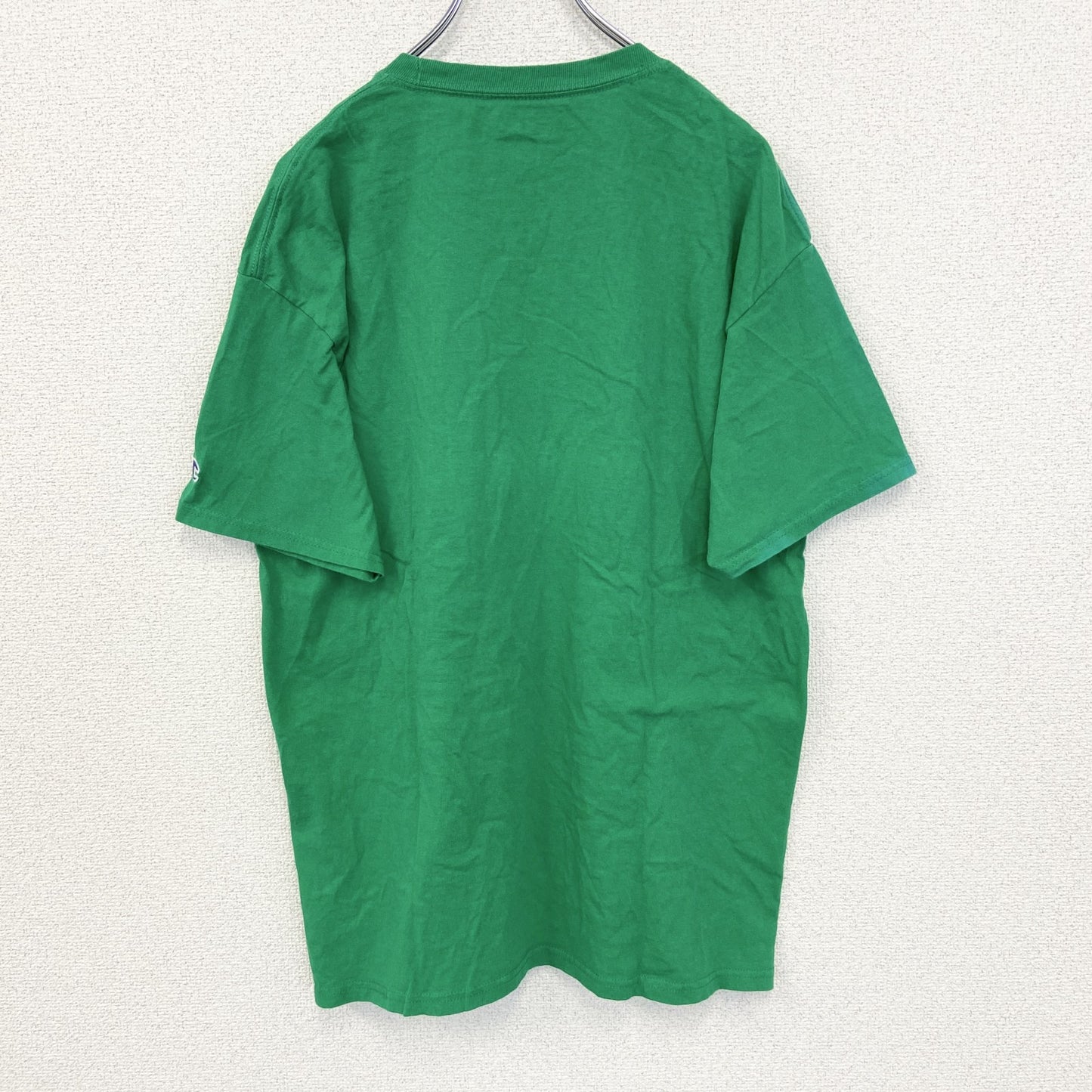 古着 used　champion　チャンピオン　半袖カレッジプリントTシャツ　マーシャル大学　緑　クルーネック　レトロ　Lサイズ
