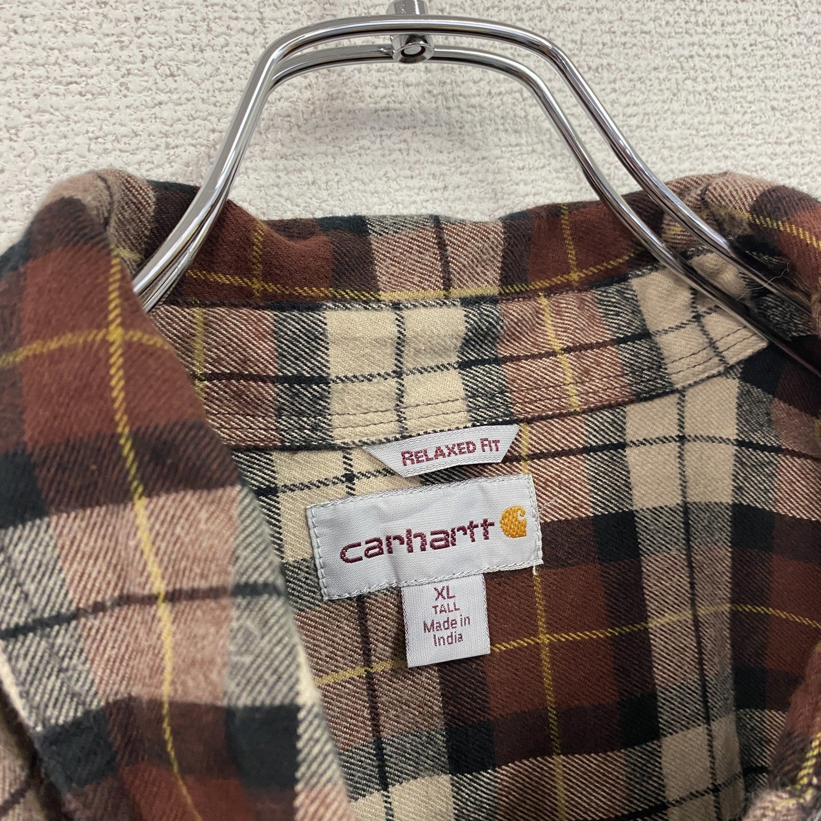 Carhartt　カーハート　長袖ネルシャツ　ボタンダウンシャツ　茶色　ブラウン　XLサイズ