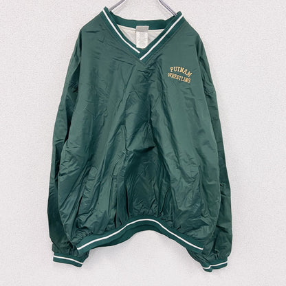 90s～　Rawlings　ローリングス　ナイロンプルオーバージャケット　深緑　ディープグリーン　XLサイズ