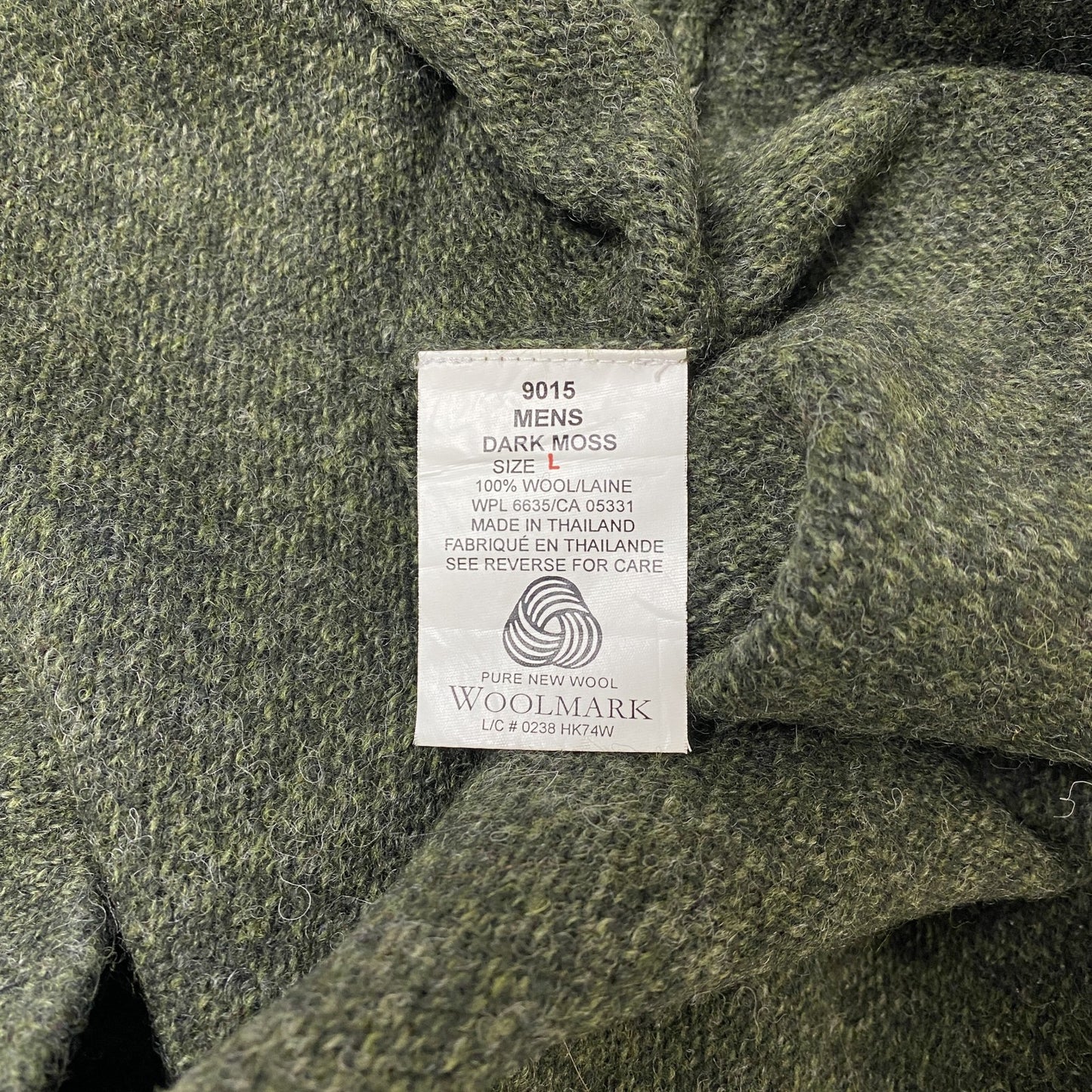 古着 used　WOOLRICH　ウールリッチ　長袖ハーフジップニット　セーター　ハイネック　緑　グリーン　秋冬服　Lサイズ