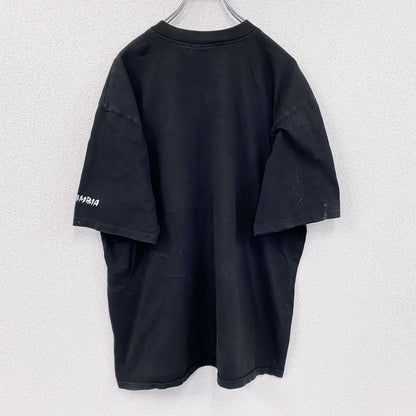 EVERYTHING ETHNIC　半袖アニマルプリントTシャツ　黒　ブラック　XLサイズ