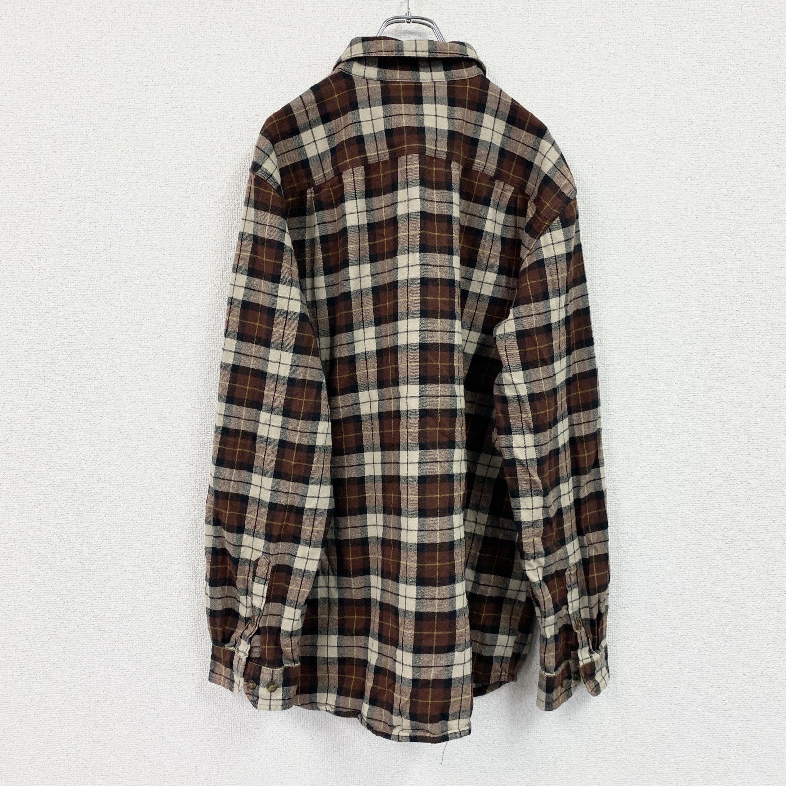 Carhartt　カーハート　長袖ネルシャツ　ボタンダウンシャツ　茶色　ブラウン　XLサイズ