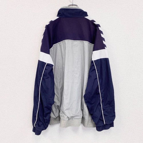 90s～　hummel　ヒュンメル　トラックジャケット/ジャージ　ヴィンテージ　灰色　グレー　XLサイズ