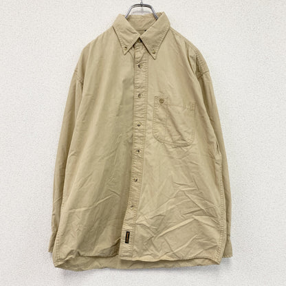 Timberland　ティンバーランド　長袖ボタンダウンシャツ　ベージュ　Lサイズ