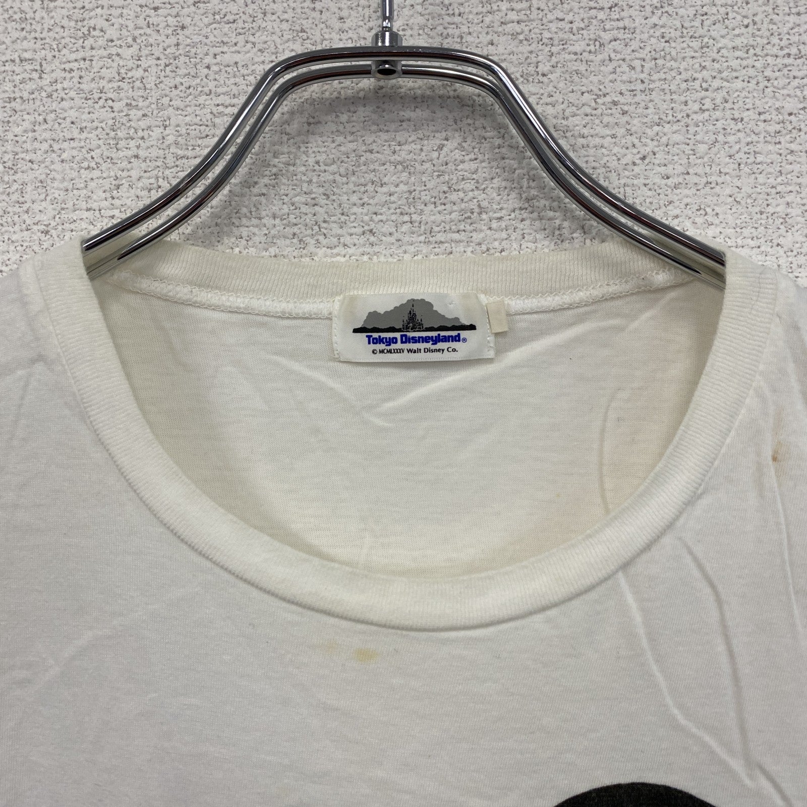 ～90s　Disney　東京ディズニーランド　ミッキーマウス　半袖Tシャツ　ヴィンテージ　ホワイト　Mサイズ