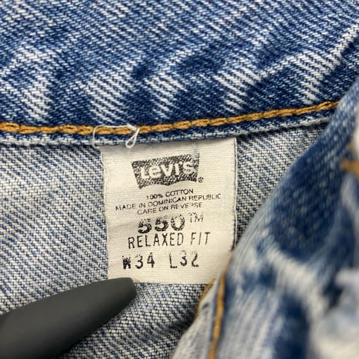 90s　Levi’s　リーバイス　550　デニムパンツ　ヴィンテージ　ジッパーフライ　インディゴ　W34