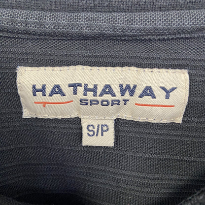 古着 used　HATHAWAY ハサウェイ 　半袖シンプルTシャツ　ノームコア　無地　黒　スポーツウェア　クルーネック　Sサイズ