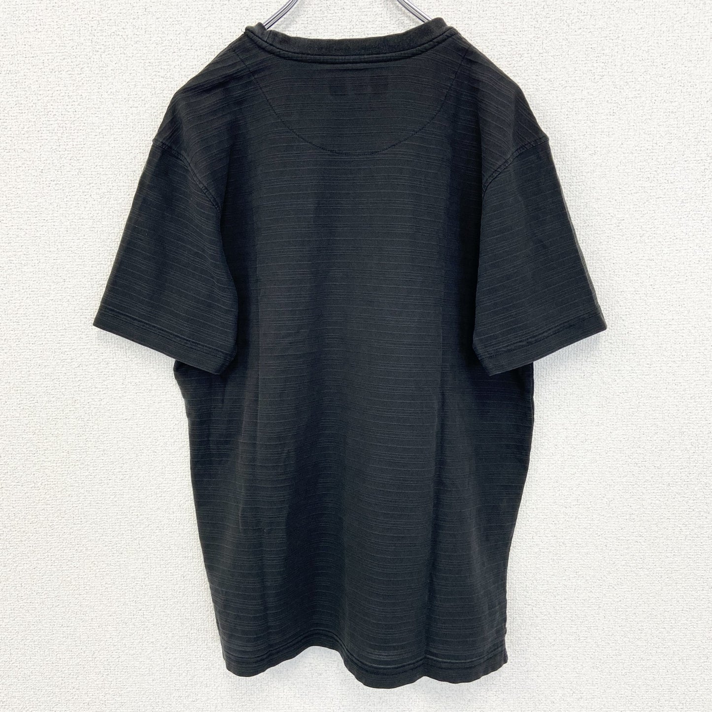 古着 used　HATHAWAY ハサウェイ 　半袖シンプルTシャツ　ノームコア　無地　黒　スポーツウェア　クルーネック　Sサイズ
