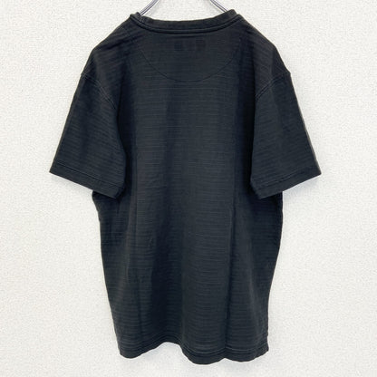 古着 used　HATHAWAY ハサウェイ 　半袖シンプルTシャツ　ノームコア　無地　黒　スポーツウェア　クルーネック　Sサイズ
