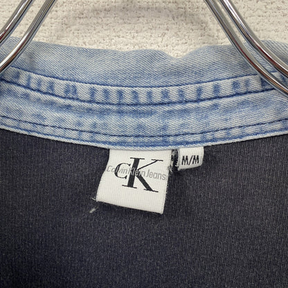 90s～　Colvin Klein Jeans　カルバンクラインジーンズ　半袖ポロシャツ　紺　ネイビー　Mサイズ