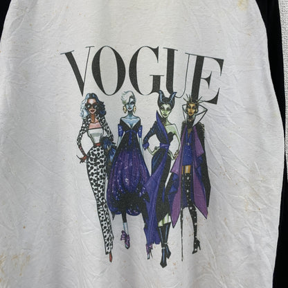 Laiwang　VOGUE　長袖Tシャツ/ロンT　ラグランT　白　ホワイト　XLサイズ