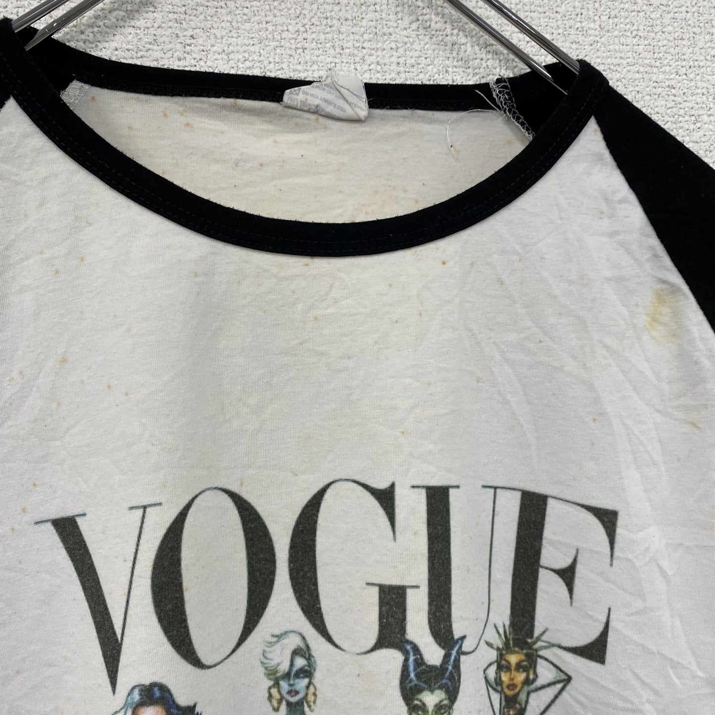Laiwang　VOGUE　長袖Tシャツ/ロンT　ラグランT　白　ホワイト　XLサイズ