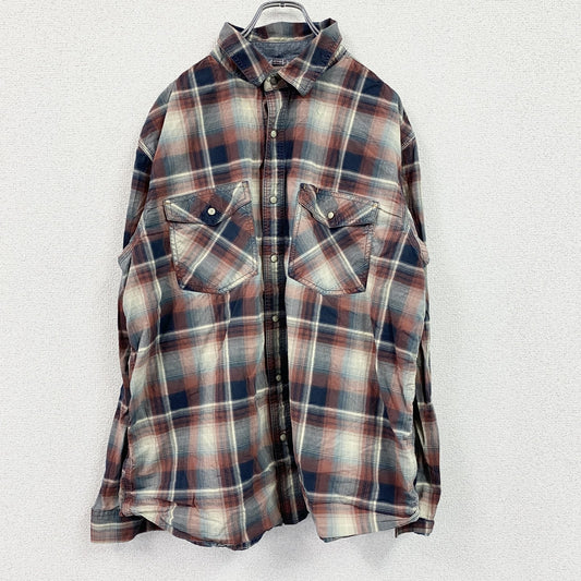 Carhartt　カーハート　長袖シャツ　ダブルポケットシャツ　マルチチェック　赤　レッド　XLサイズ