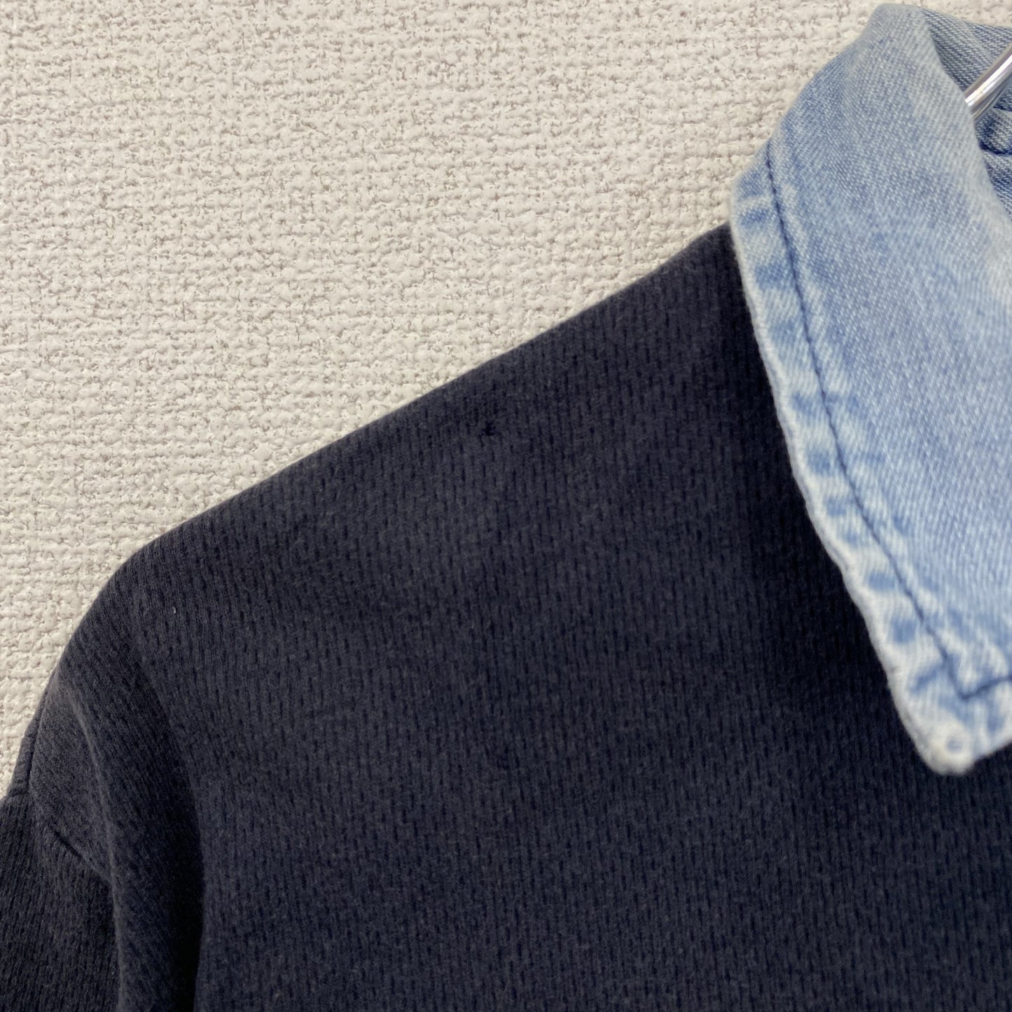 90s～　Colvin Klein Jeans　カルバンクラインジーンズ　半袖ポロシャツ　紺　ネイビー　Mサイズ