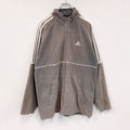adidas　アディダス　ベロアトラックジャケット/ジャージ　灰色　グレー　XLサイズ