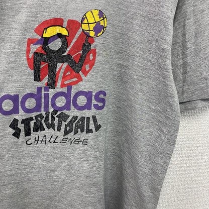 adidas　アディダス　半袖プリントTシャツ　グレー　Mサイズ