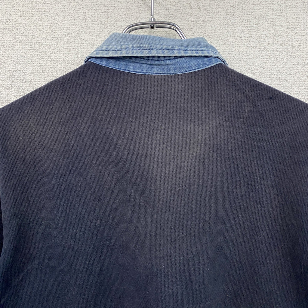 90s～　Colvin Klein Jeans　カルバンクラインジーンズ　半袖ポロシャツ　紺　ネイビー　Mサイズ