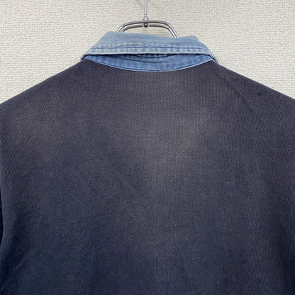 90s～　Colvin Klein Jeans　カルバンクラインジーンズ　半袖ポロシャツ　紺　ネイビー　Mサイズ