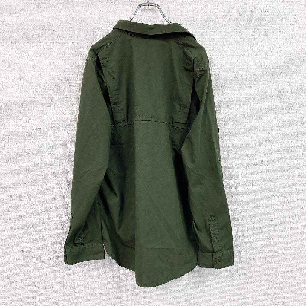 Carhartt　カーハート　長袖ワークシャツ　ダブルポケット　マチ付　緑　グリーン　XLサイズ