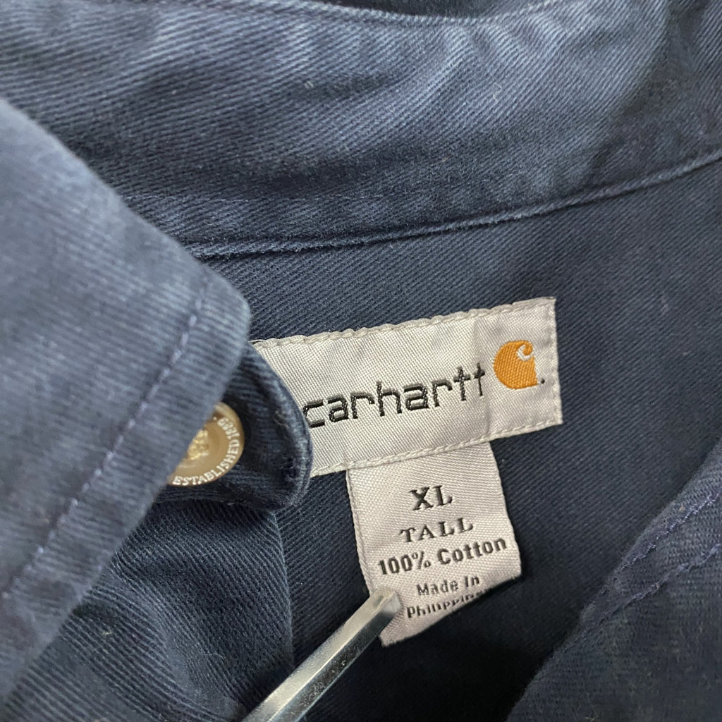 Carhartt　カーハート　長袖ボタンダウンシャツ　ダブルポケットシャツ　紺　ネイビー　XLサイズ