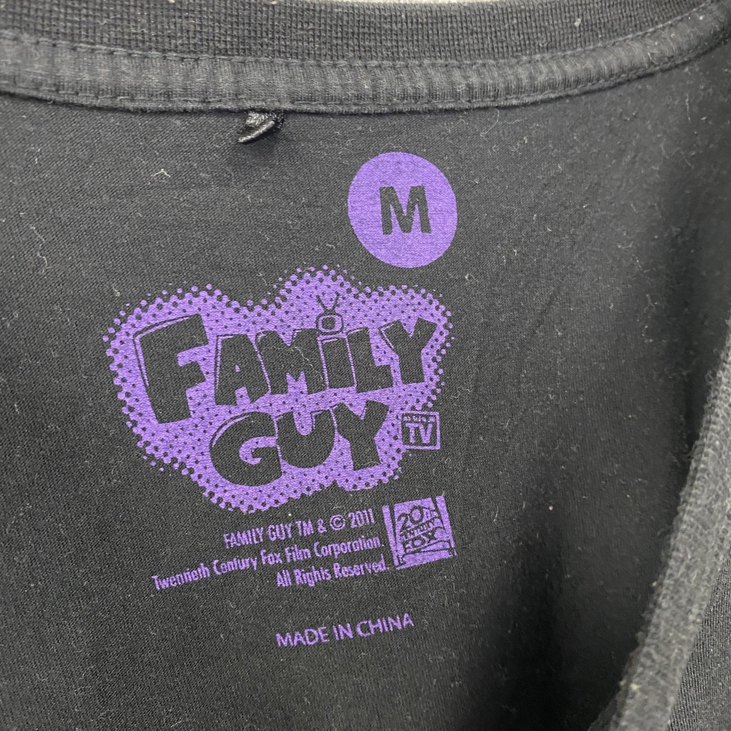FAMILY GUY　半袖プリントTシャツ　黒　ブラック　Mサイズ