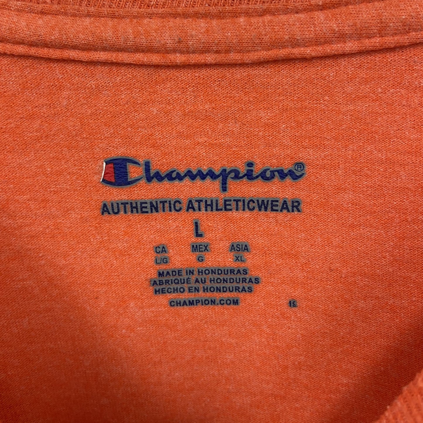 古着　used　champion　チャンピオン　半袖プリントTシャツ　フィラデルフィア フライヤーズ　ホッケー　オレンジ　Lサイズ