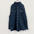Carhartt　カーハート　長袖ボタンダウンシャツ　ダブルポケットシャツ　紺　ネイビー　XLサイズ