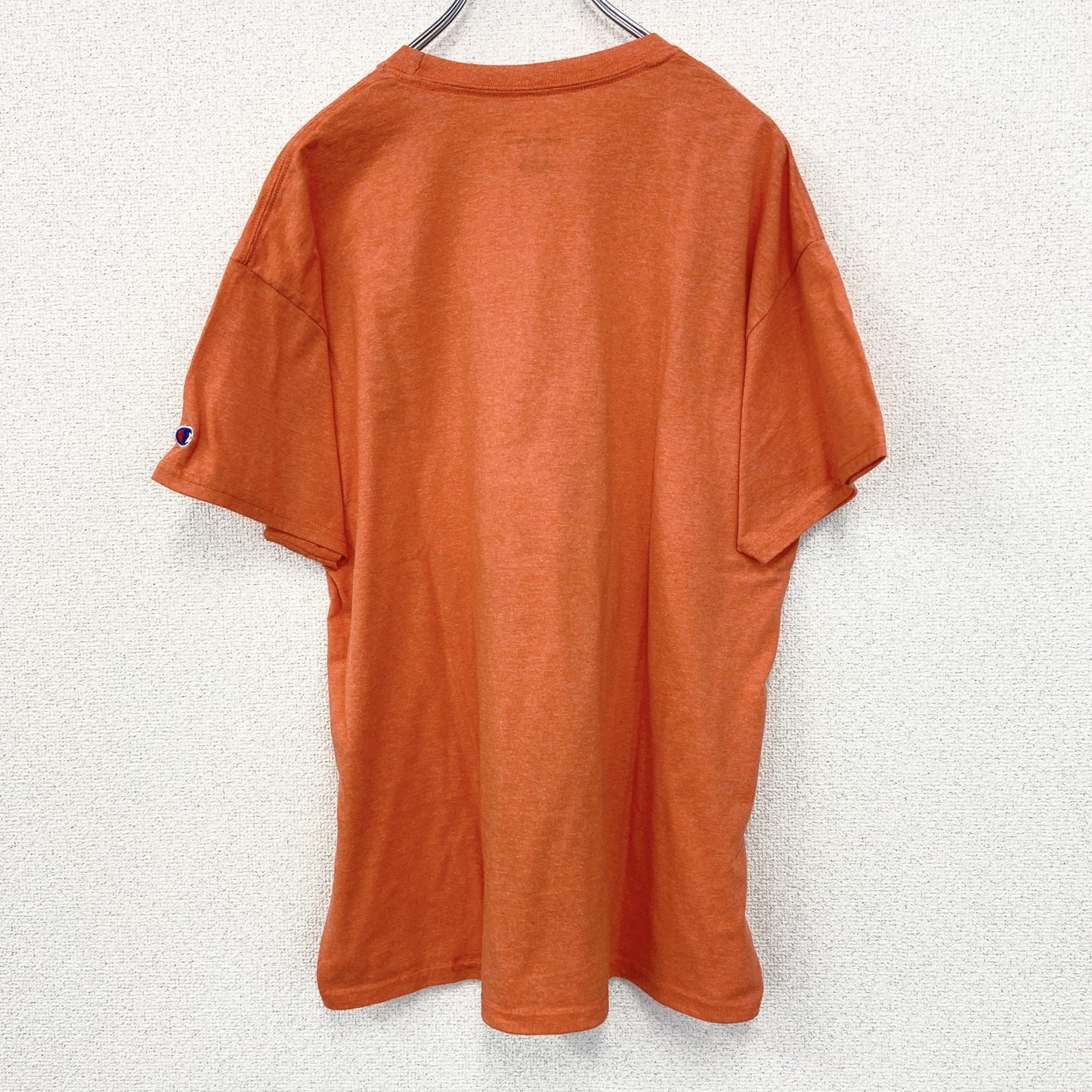 古着　used　champion　チャンピオン　半袖プリントTシャツ　フィラデルフィア フライヤーズ　ホッケー　オレンジ　Lサイズ