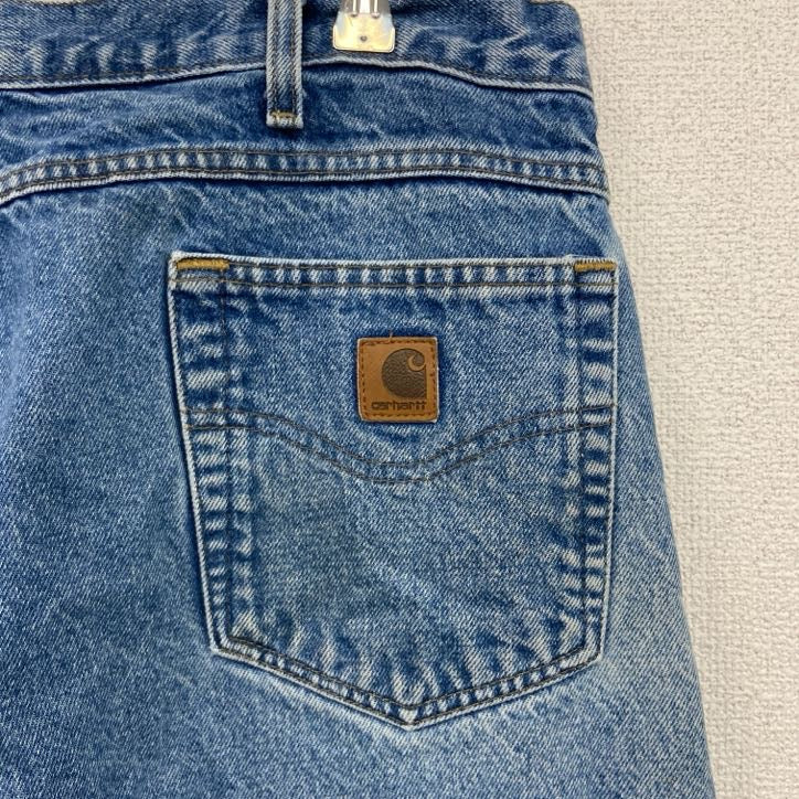 Carhartt　カーハート　デニムパンツ　ジッパーフライ　レザーパッチ　インディゴ　W38