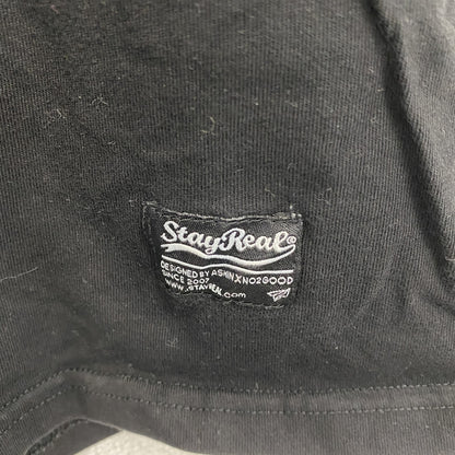 STAYREAL　Hello Kitty　ハローキティ　半袖プリントTシャツ　黒　ブラック