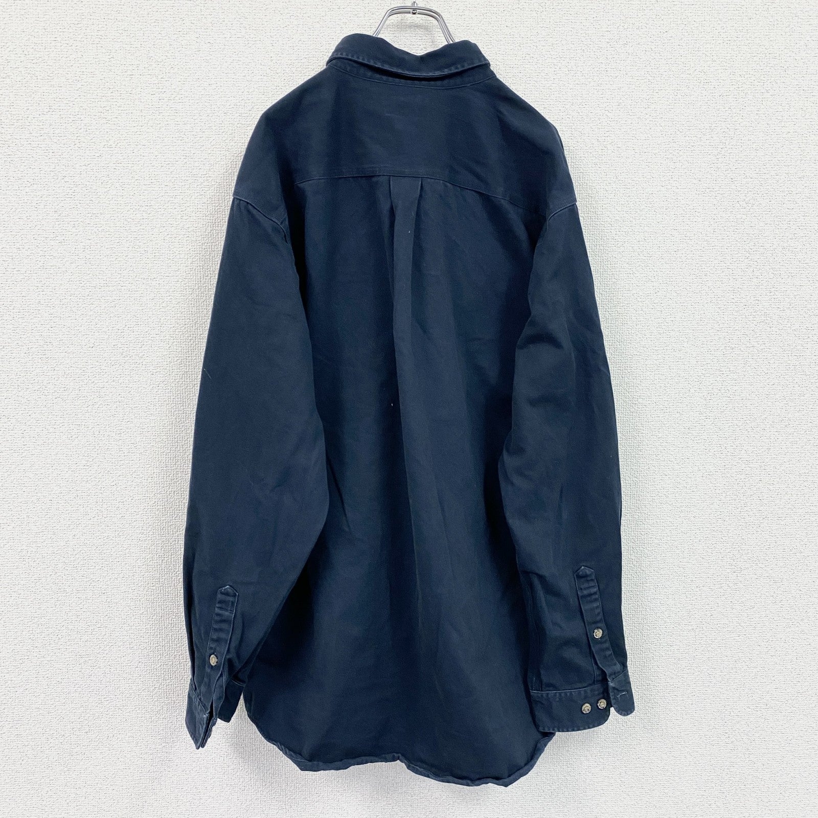 Carhartt　カーハート　長袖ボタンダウンシャツ　ダブルポケットシャツ　紺　ネイビー　XLサイズ