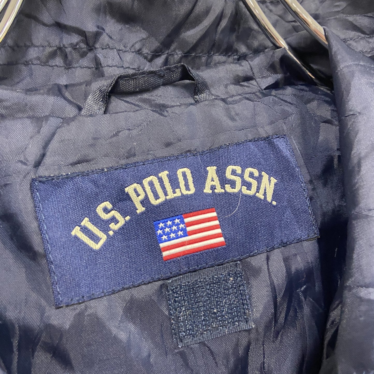 U.S.POLO ASSN.　ユーエスポロアッスン　フルジップジャケット　比翼仕立て　紺　ネイビー　Lサイズ