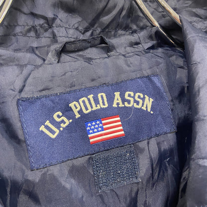 U.S.POLO ASSN.　ユーエスポロアッスン　フルジップジャケット　比翼仕立て　紺　ネイビー　Lサイズ