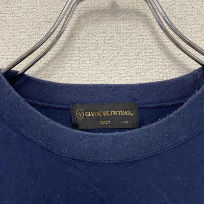 GIANNI VALENTINO　ジャンニヴァレンティノ　半袖プリントTシャツ　紺　ネイビー　Mサイズ